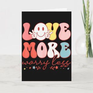 Carte Aimez Plus Inquiétez Moins Sourire Visage Cœur Joy