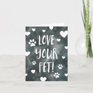 Carte aimez votre jour d'animal familier