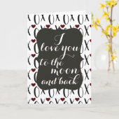 Carte Aimez-vous à la Lune et retour XOXO (Fleur jaune)