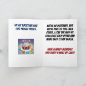 Carte Aimez-vous au Puzzle Pièces Petit ami Anniversaire (Intérieur)