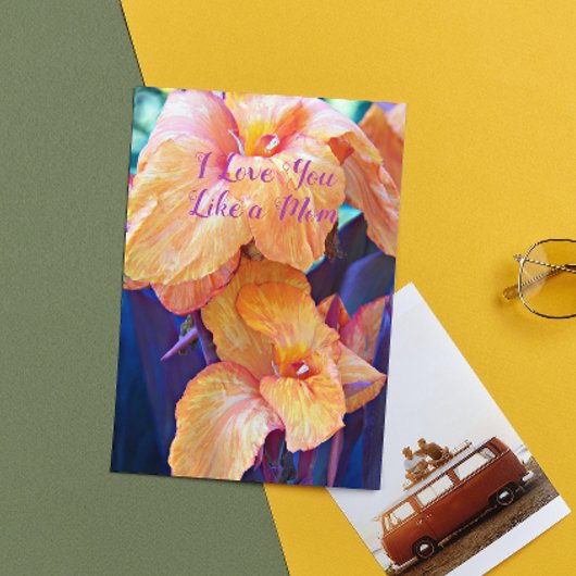 Carte Aimez-vous comme une maman Fête des mères florales