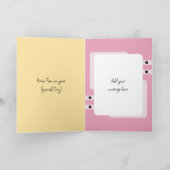 Carte Aimez-vous Grand-mère ajouter photo rose jaune ann (Intérieur)