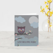 Carte Aimez-vous les Owl-ways ! (Fleur jaune)