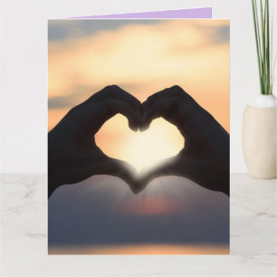 CARTE AIMEZ-VOUS "MAINS DU COEUR" PHOTO SALUANT GRANDE C