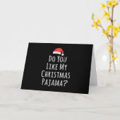Carte Aimez-vous mon pyjama de Noël ? (Fleur jaune)