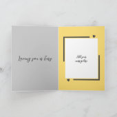 Carte Aimez-vous pour toujours mignon chiens jaune gris  (Intérieur)