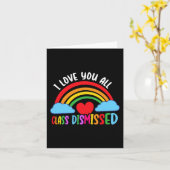 Carte Aimez-Vous Tous Cl Enseignant Rejeté Dernier Jour  (Fleur jaune)