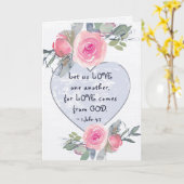 Carte Aimons-nous une autre Bible Saint Valentin (Fleur jaune)