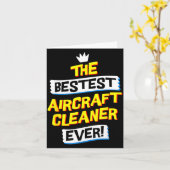 Carte Aircraft Cleaner, Funny Job Occupation (Fleur jaune)