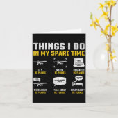 Carte Aircraft Rc Plane Airplane Men Things I Do In My S (Fleur jaune)