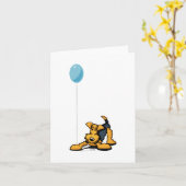 Carte Airedale au jeu (Fleur jaune)