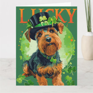 Carte Airedale Chien St. Patrick's Day