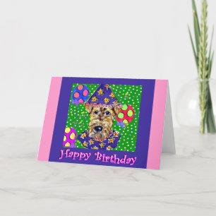 Carte Airedale d'anniversaire
