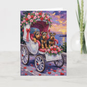 Carte Airedale Dog Valentine's Day (Devant)