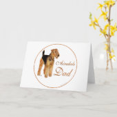 Carte Airedale Fête des Pères (Fleur jaune)