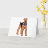Carte Airedale Terrier (Fleur jaune)