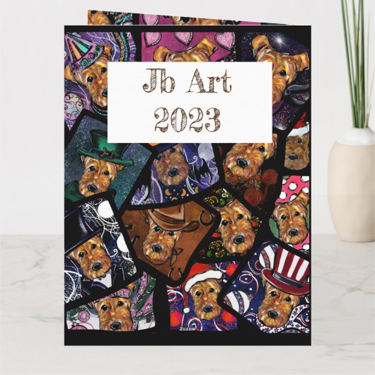 CARTE AIREDALE TERRIER (Dos)