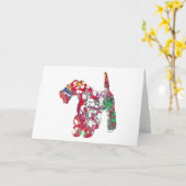 Carte Airedale Terrier, Airedale Terrier Vide (Fleur jaune)