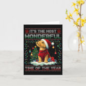 Carte Airedale Terrier Décorations d'arbres de Noël Chie (Fleur jaune)