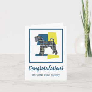 Carte Airedale Terrier Félicitations pour le nouveau chi
