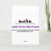 Carte Airedale Terrier Halloween Dale-O-Lantern (Dos)