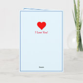 Carte Ajouter 2 Photo, Coeur Saint Valentin bleu avec po (Dos)