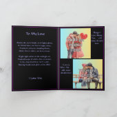 Carte Ajouter 2 Photo Neon Light Valentine Heart Love Po (Intérieur)