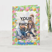 Carte Ajouter 2 photos dans Cadres de Pâques pour grand- (Devant)