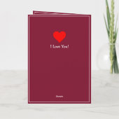 Carte Ajouter 2 Photo's Dark Red Valentine Heart + Love (Dos)