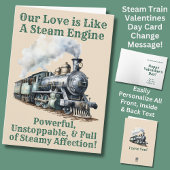 Carte Ajouter des noms, Green Steam Train Engine Valenti