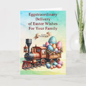 Carte Ajouter des noms, oeufs au chocolat Train à vapeur (Devant)