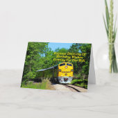 Carte Ajouter des noms Steam Train Hommes Hommes Joyeux  (Devant)