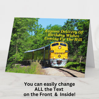 Carte Ajouter des noms Steam Train Hommes Hommes Joyeux