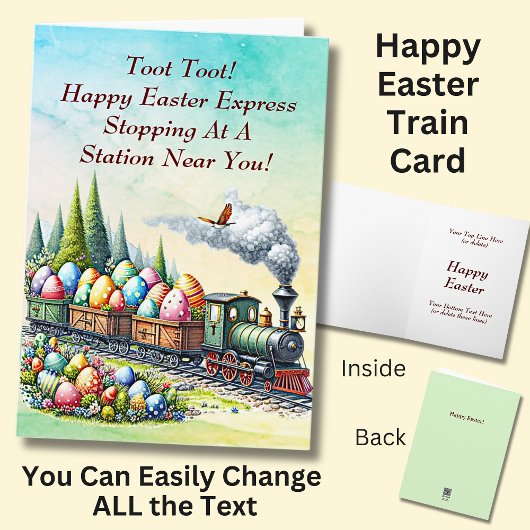 Carte Ajouter des noms, Toot Happy Easter Express Steam