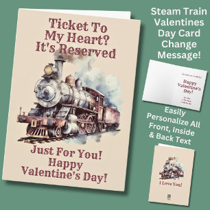 Carte Ajouter des noms, Valentines du moteur de train à
