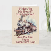 Carte Ajouter des noms, Valentines du moteur de train à  (Devant)