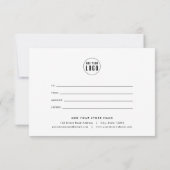 Carte Ajouter des rayures de logo et un certificat-cadea (Dos)