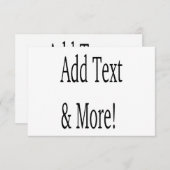 Carte Ajouter du texte et plus ! Customisez votre propre (Devant / Derrière)