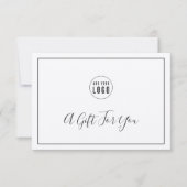 Carte Ajouter le logo noir gris bordures certificat cade (Devant)