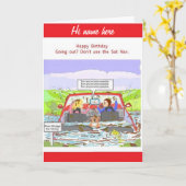 Carte Ajouter le nom à l'avant, Anniversaire, blague Sat (Fleur jaune)