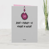 Carte Ajouter le nom de la photo gris magenta 30e annive (Dos)