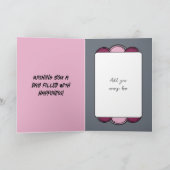 Carte Ajouter le nom de la photo gris magenta 30e annive (Intérieur)