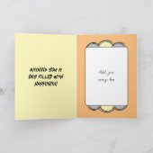 Carte Ajouter le nom de la photo orange jaune 16e annive (Intérieur)