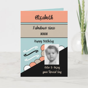 Carte Ajouter le nom de l'année photo jalon d'anniversai