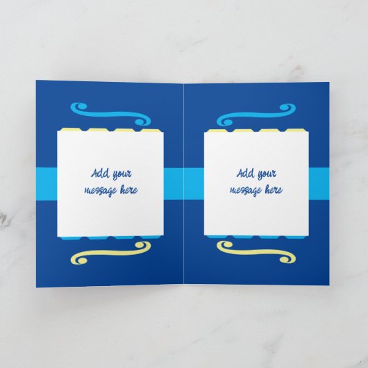 Carte Ajouter le nom de l'année photo jalon d'anniversai (Intérieur)