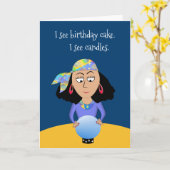 Carte Ajouter le nom et l'âge drôle Fortune Anniversaire (Fleur jaune)