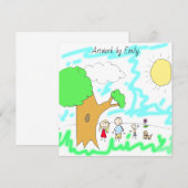 Carte Ajouter l'oeuvre de votre enfant à cette oeuvre (Devant / Derrière)