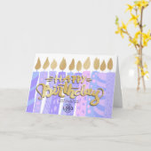 Carte Ajouter Logo Amusants Bougies violettes Business A (Fleur jaune)