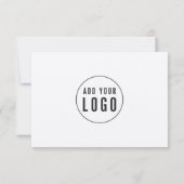 Carte Ajouter Logo Bordure gris foncé Merci Kraft rustiq (Dos)