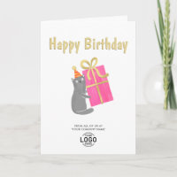 Ajouter Logo Cute Chat Big Pink Cadeau Entreprise